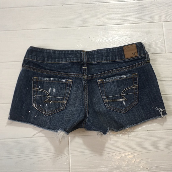 ❤️AE Jeans Womens Shorts SZ 00 Distressed Artworks - Picture 4 of 5